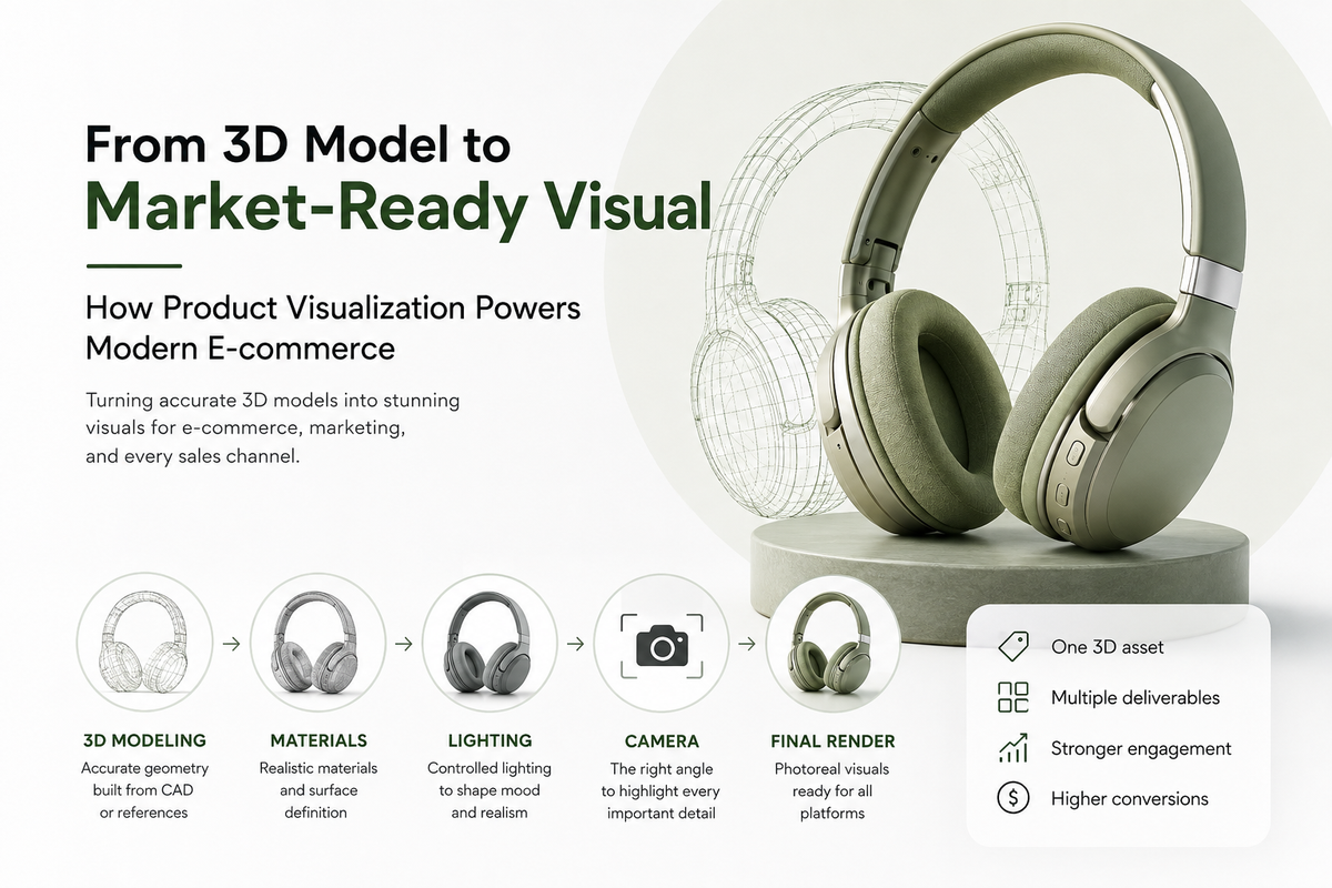 From 3D Model to Market-Ready Visual: How Product Visualization Powers Modern E-commerce